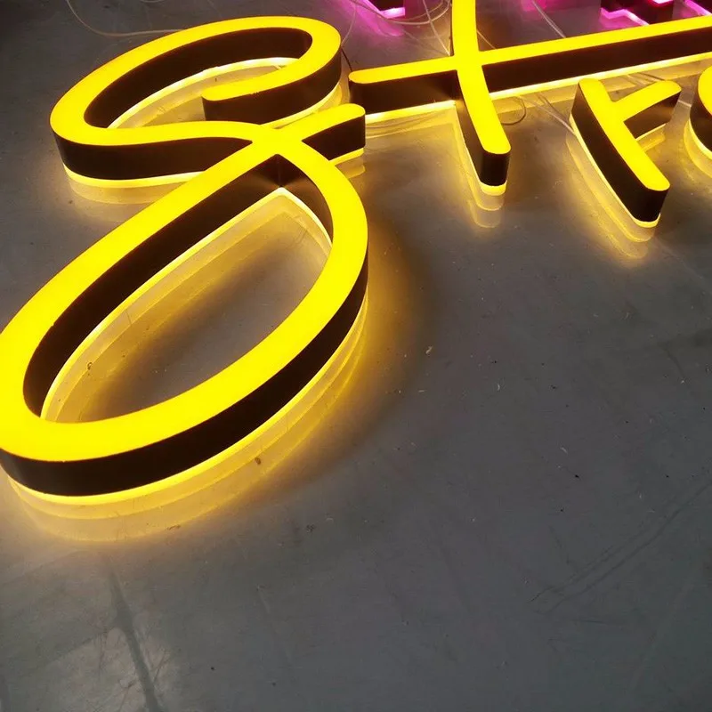 Customized Mini Acrylic Channel Sign Decorative Lighted Led Monogram ...