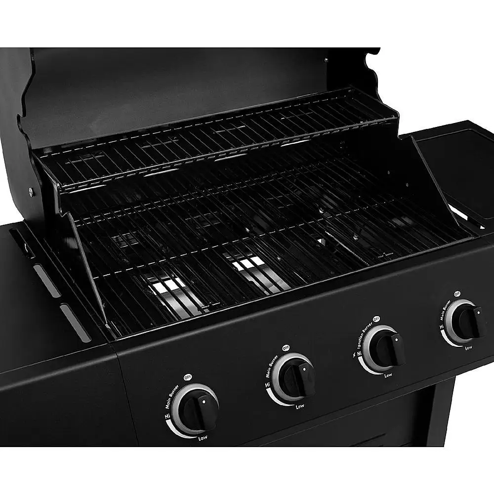 landman avalon 4 burners gas bbq with rotissere back burner for