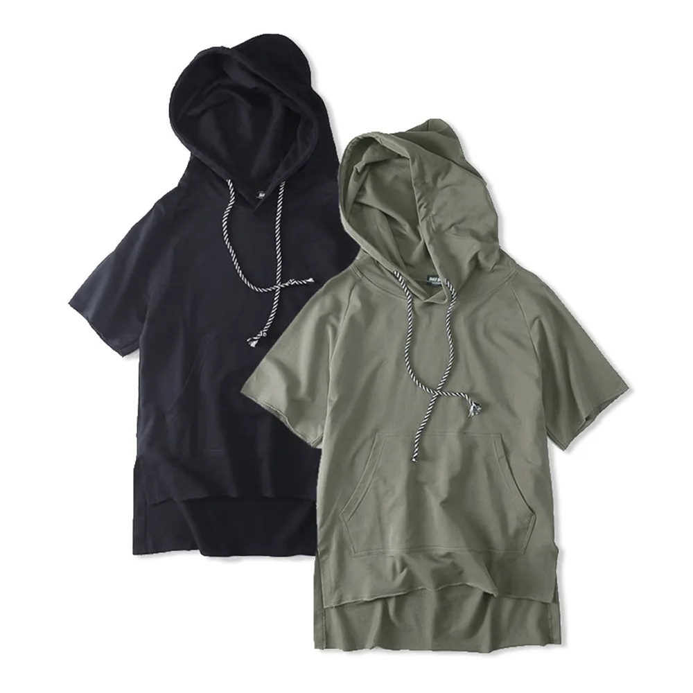 

Mens short sleeve plain hoodie shirt casual apparel man t-shirt, Customized