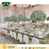 Long rectangle design mirror glass tables for wedding and event