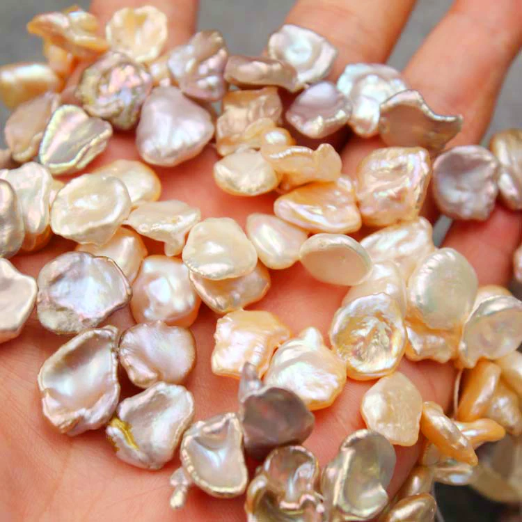 

New bright water pearl petal beads 9-11mm DIY special baroque pearl necklace bracelet semi-finished