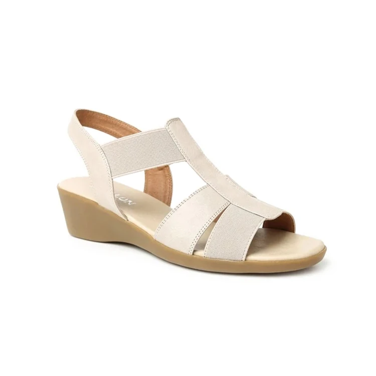 white flat comfort sandals