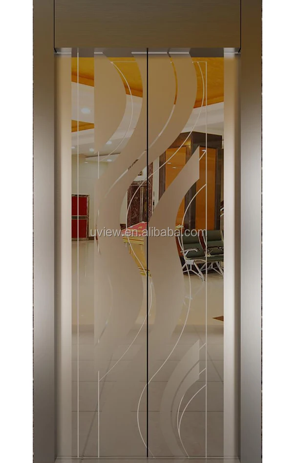 
Luxury stainless steel PVD gold titanium finish elevator door 