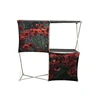 Trade show foldable pop up aluminum frame display shelving stand