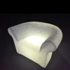 modern design nightclub pub bar patio glow sofa chair illuminated plastic lounge sofa with 16 colors lighting