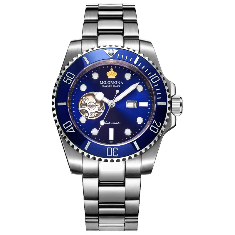 

High quality mechanical watch Luxury All steel Automatic Mechanical Watches Fashion Casual Men Wrist watches relojes hombre, Any color are available