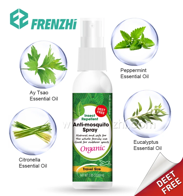
Deet Free Natural essential oil insect repellent anti mosquito spray for Kids 60ml FZ04 
