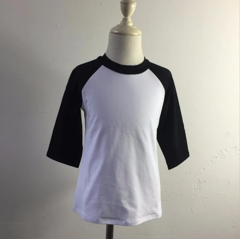 Kids Boys Children Long Sleeve Baseball Basic T-shirt Tee Tops Clothes Christmas