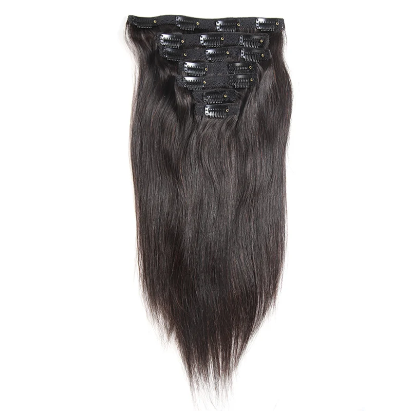 

clips in hair extension 100g/7pcs 140g/10pcs, Natural color
