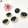 30mm plastic button of gold black ground for woman coat