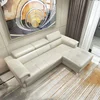 Funiture L shaped sofa home cover recliner couch modern living room genuine leather