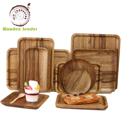

Acacia wood bamboo hotel serving tray, N/a