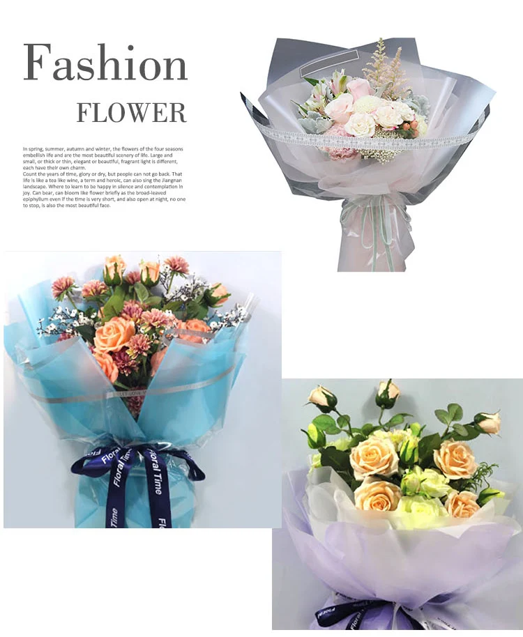 Shinewrap Custom Printed Antistatic Florist Bouquet Wrapper Flower