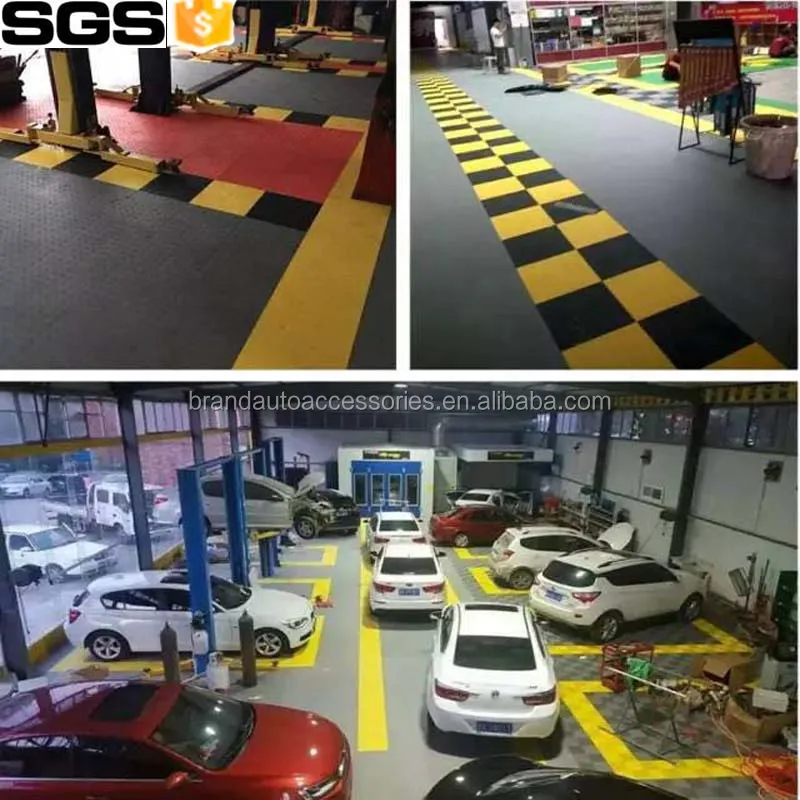 Waterproof Pure Pvc Interlocking Vinyl Floor Tiles For Indoor Garage