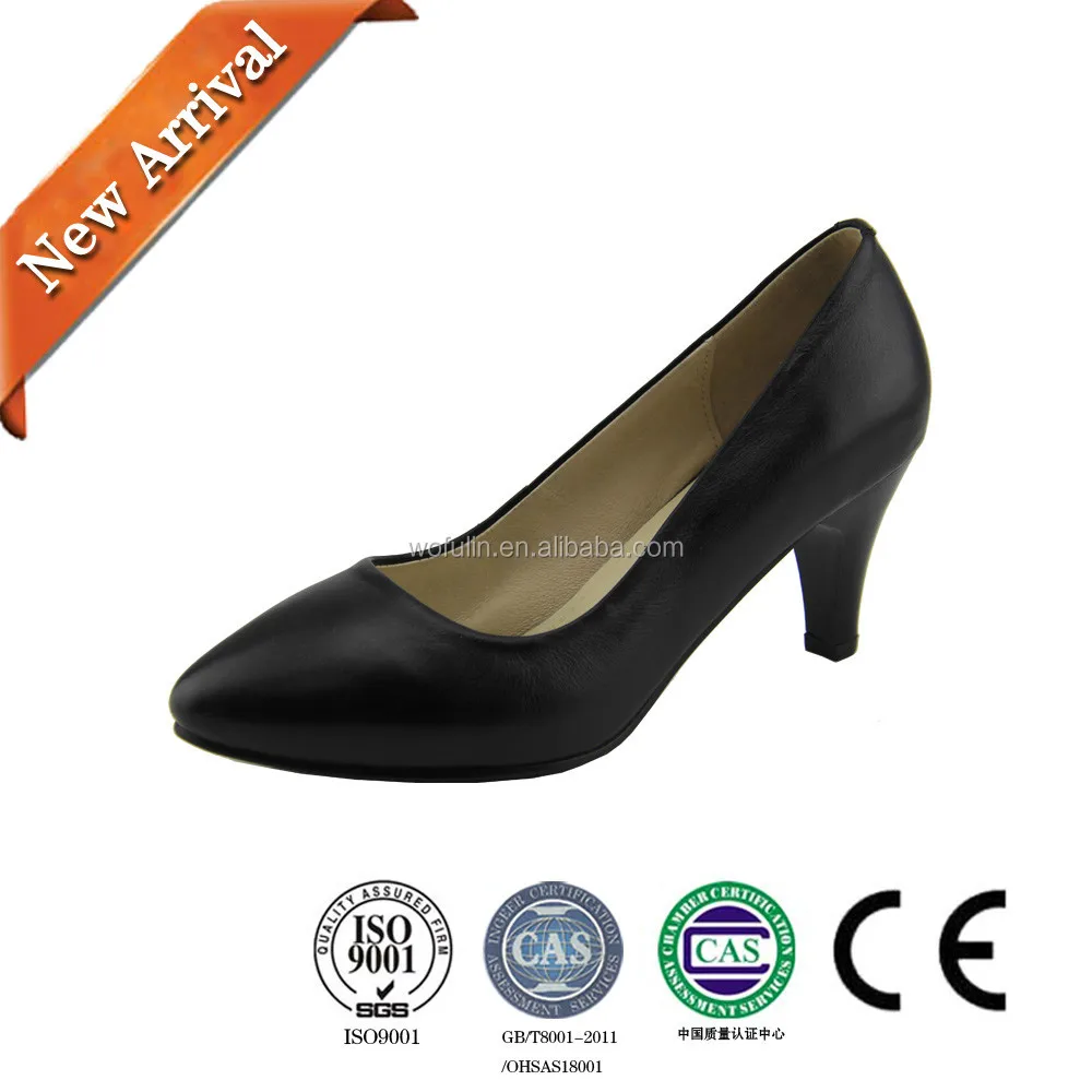 Made In China Formal High Heel Black Women Shoes For For Daily Wear