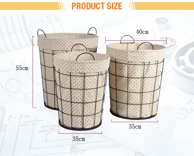 Wholesale Wrought Iron Wire Storage Basket Laundry Hamper Laundry Basket For Bathroom Buy Wire