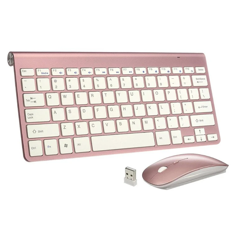

New style wireless keyboard and mouse combo, Golden/white/silver