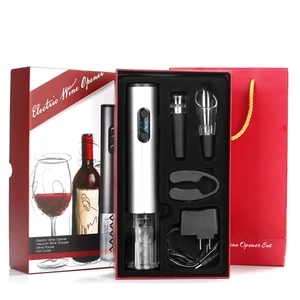 Image of Sunway Electric Wine Opener Rechargeable Automatic Wine Bottle Opener With Foil Cutter,Charger, Stopper,Pourer all-in-1 gift set