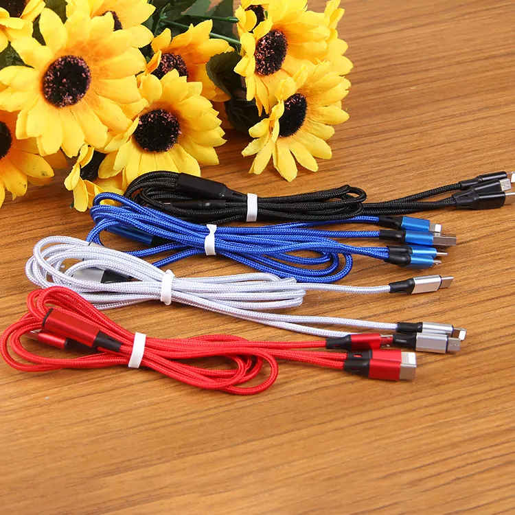 

3 In1 8 Pin Aluminum Data Android Charger Cable