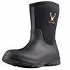 2018 100% waterproof neoprene fishing rubber boots, anti-slip work boots one-batch forming rubber rain boots