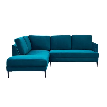 Mid Century Modern Sectional Couch Living Room Furniture Blue Fabric L Shaped Corner Sofa View Corner Sofa Rich Product Details From Foshan Rich