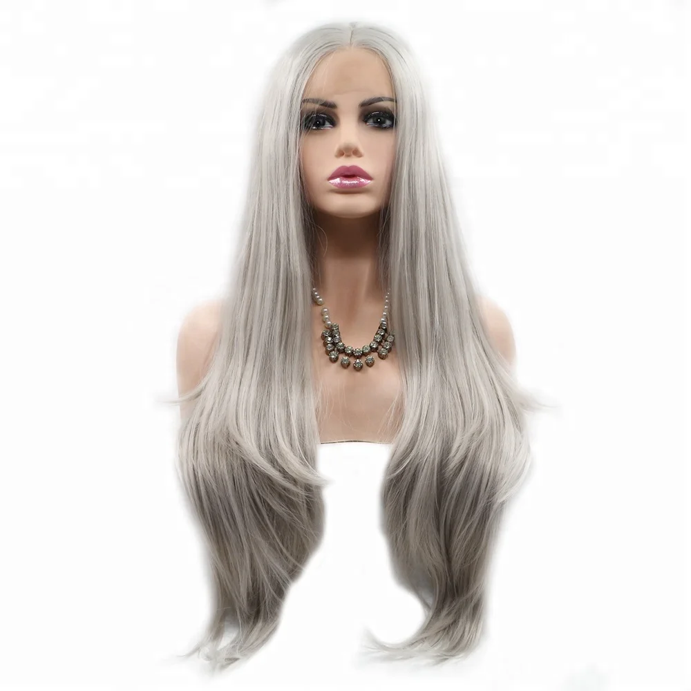 

Long Natural Straight High Quality Blond Synthetic Lace Frontal Wigs for White Women