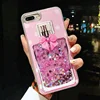 flowing liquid sparkle case floating quicksand bling girl cute phone case for iphone x case luxury