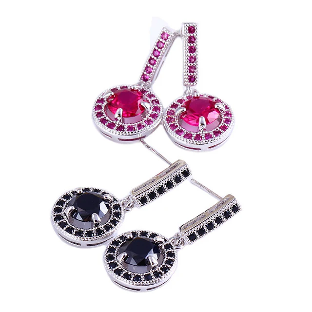 

24674 xuping fashion earring stone earring white gold color costume jewelry, rhodium plated costume jewellery
