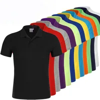 

high quality plus size 220 gram 100% cotton 12 colors summer breathable custom OEM logo plain blank men polo shirt