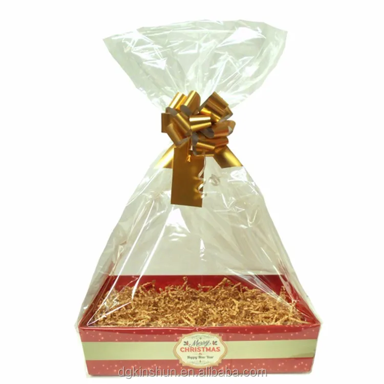 10 Pack Extra Large Super Jumbo Clear Cello/cellophane Bags Gift Basket