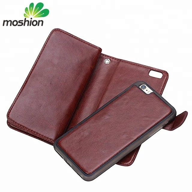 

Newest Leather Magnetic Detachable flip Wallet Phone Case For iPhone 6/7/8 ,for iphone 6/7/8 plus wallet case