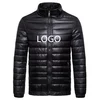 Men 90% Down 10% Feather Content Thin Ultra Light Down Jacket Winter Long Sleeve Solid Fashion Down Jacket For Winters