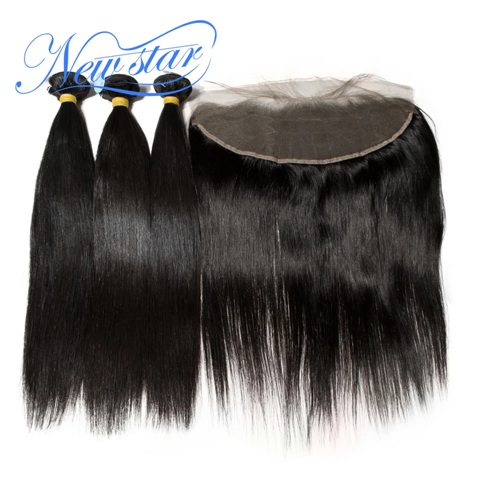 

New Star 100% virgin brazilian hair 11A grade human hair straight weave hair bundles and frontals