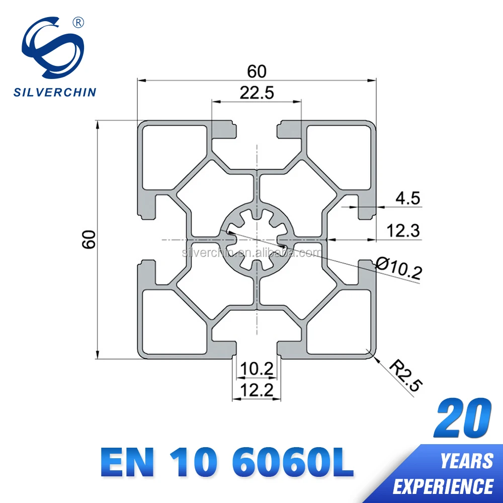 
Nice Quality EN Standard V Slot 10 50100W 50X100 50Series Aluminum Profile 
