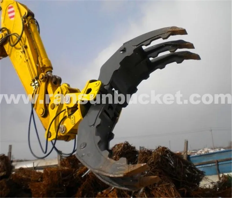 12t Excavator Hydraulic Rotating Stone Grapple China Excavator Log