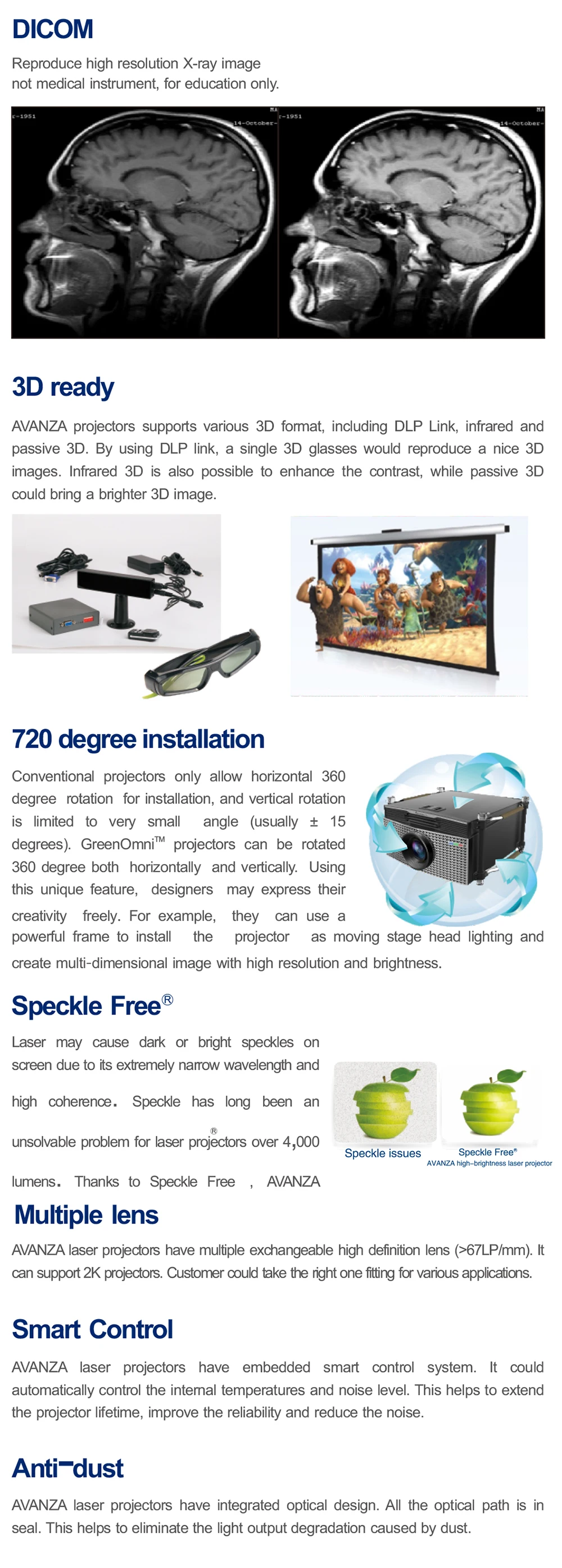 Salange 12000 ANSI Lumens Outdoor/Indoor Advertising Laser Stage Lighting Projector with 1920*1200p Long/Ultras Short Throw Lens