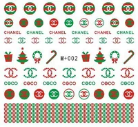 

M+1-40 New Japanese and Korean watermarked nail sticker christmas cake candy decoration water transfer nail sticker for nail art