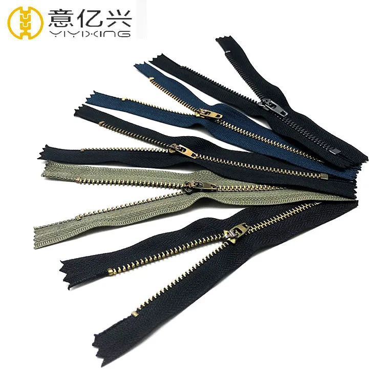 

Good Quality Metal #4 #4.5 #5 Yg Brass Zipper For Jeans And Leather