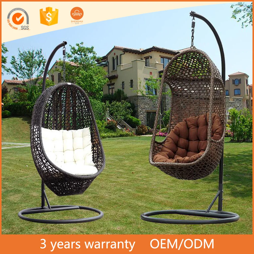 Garden Pe Rattan Hanging Basket Free Standing Swing Chairs Buy