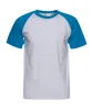 Two Tone Blue T-shirt Cheap 100% Combed Ringspun Cotton Overseas TShirts Plain