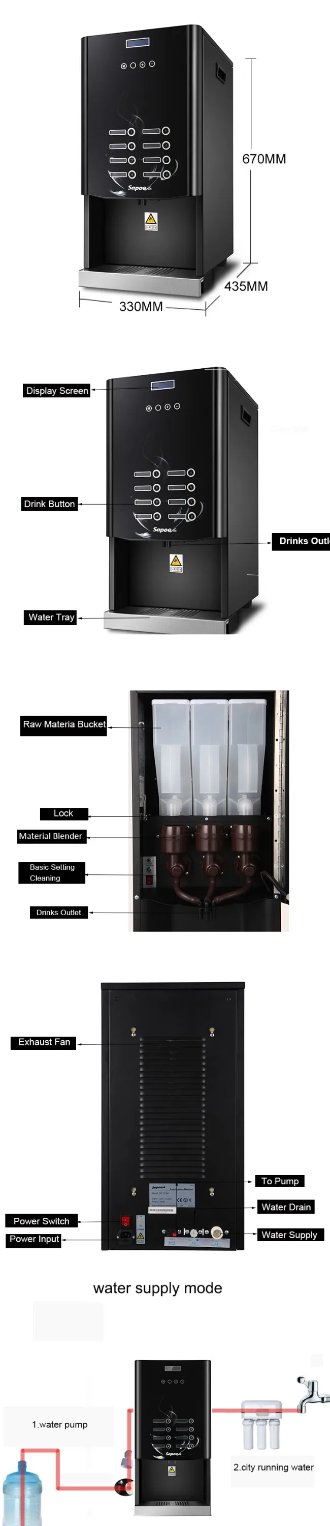 8 Flavors Automatic Coffee Powder Sugar Dispenser Buy Coffee And