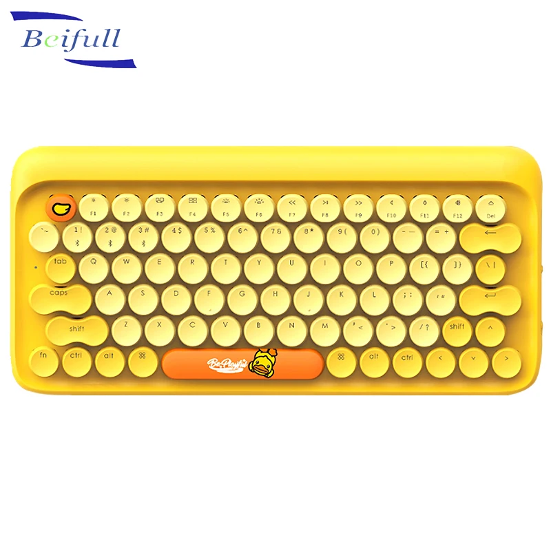 Lofree Yellow B Duck DOT Retro BT wireless Mechanical Keyboard for free shipping