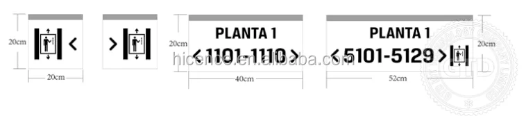 Crystal Glass Plate Hotel LED Lighted Door Room Number Level Number Direction Signage