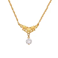 

Xuping gold 24K white rhinestone elegant style necklace for women