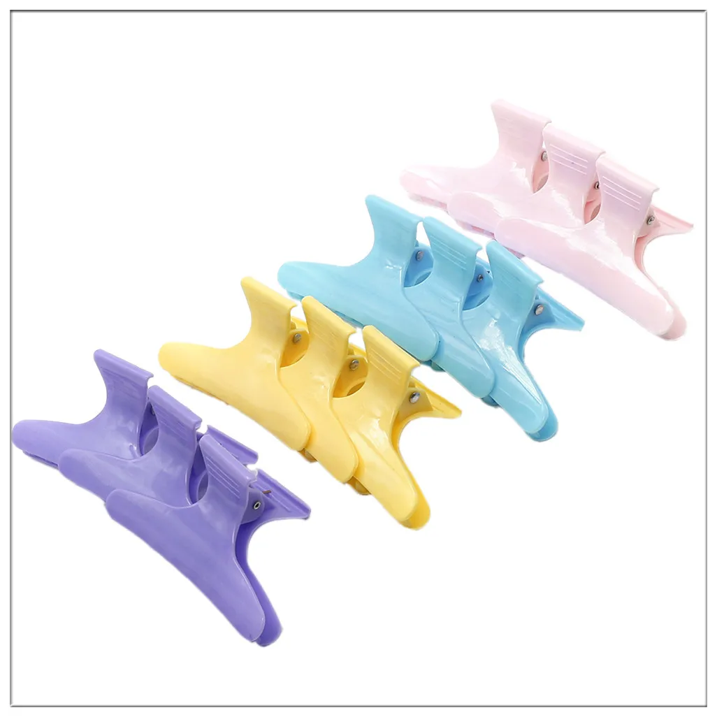 Wholesale Hairdressing Sectioning Hair Clip Salon Heat Resistant Butterfly Plain Black Plastic