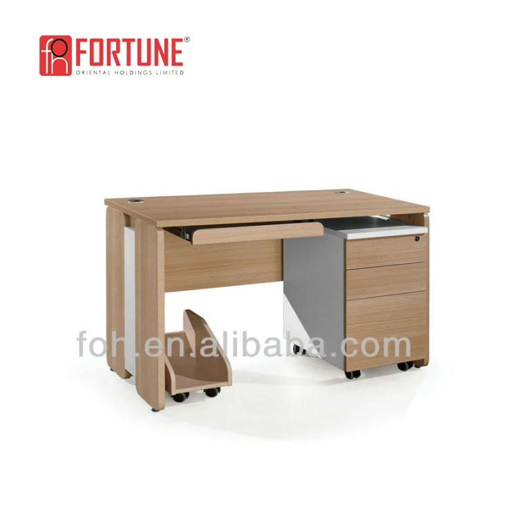 Home Office Student Computer Desk Table With Movable Host Cabinet