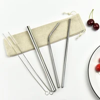 

FDA Approved Reusable Food Grade Stainless Steel 18/8 Straw Set
