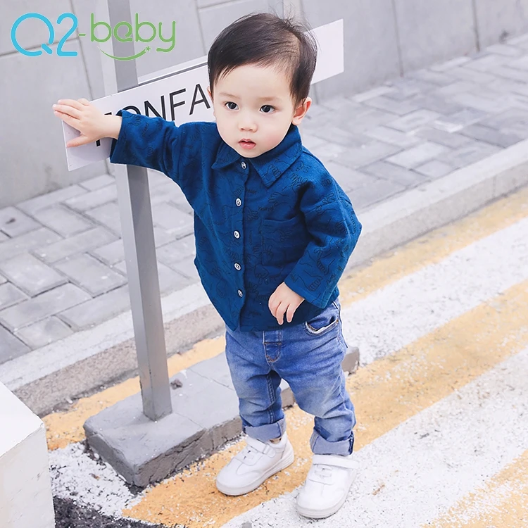 
Custom made high quality single breasted baby shirt cartoon printed t-shirts 1832 