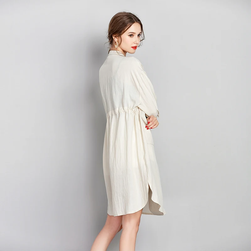 
Loose Fit Linen-cotton Beach Sun Protection Coat 