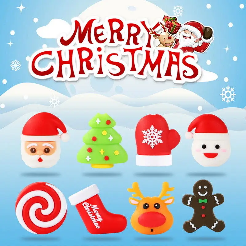

Christmas Cartoon Animal Cable Bite Phone Charger Protector Soft Cord Accessories